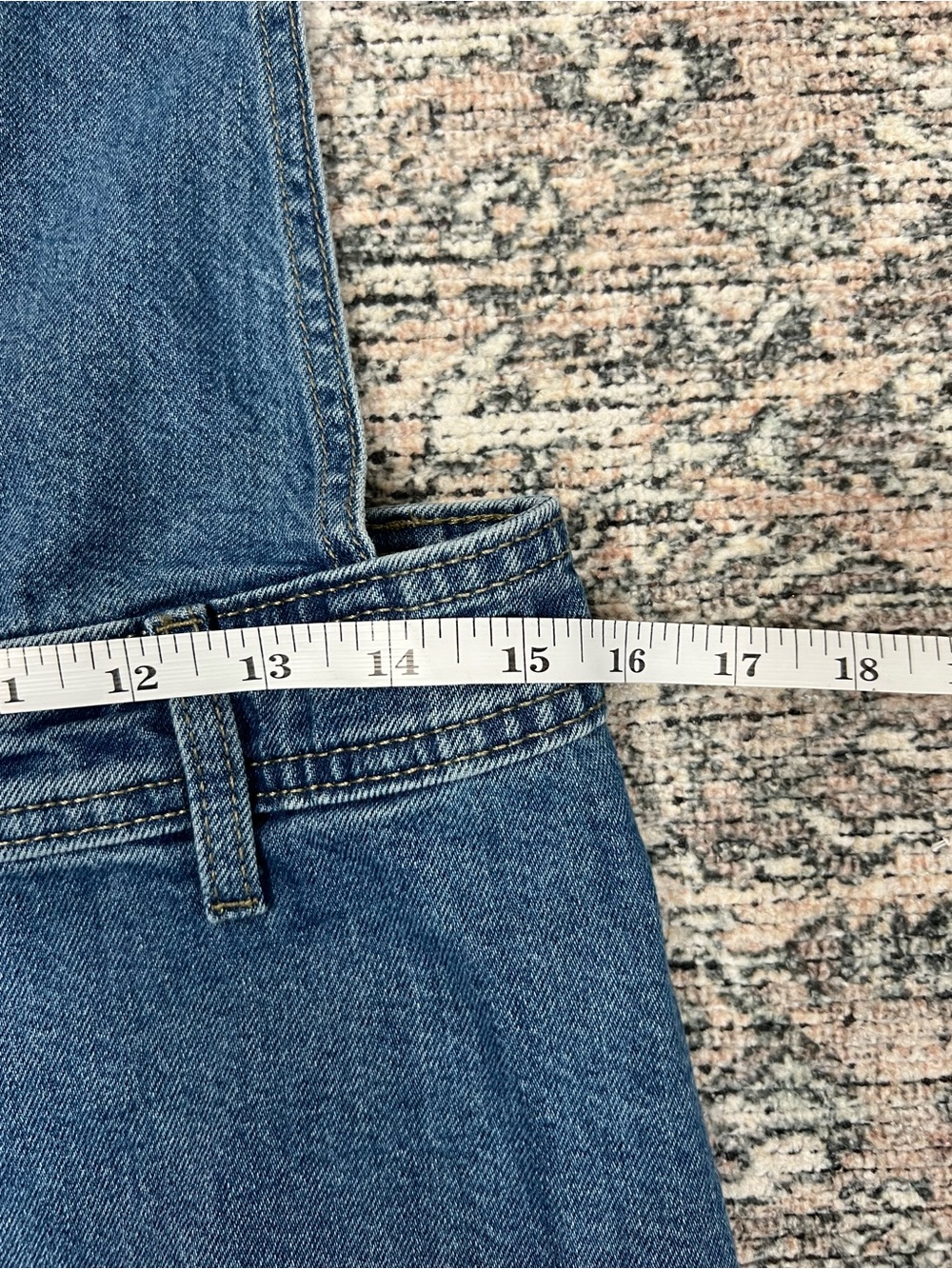 Women's Wide-Leg Denim Overalls - Blue - Picture 8 of 14
